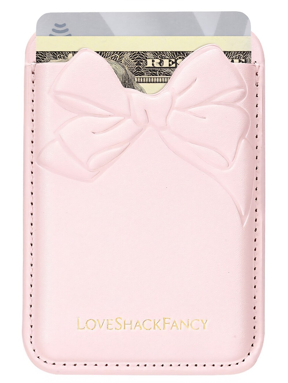 NWT LoveShackFancy x Case-Mate Adhesive Bow Cardholder - Limited Edition- Pink